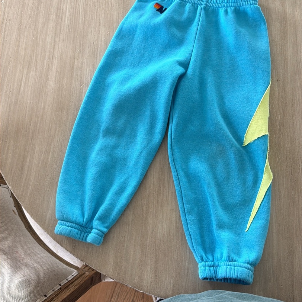 Aviator Nation Bolt Neon Blue and yellow kids size 2 set - Picture 8 of 9